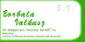 borbala valkusz business card
